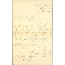Application for boat site in Te Aro reclamation - James Burns