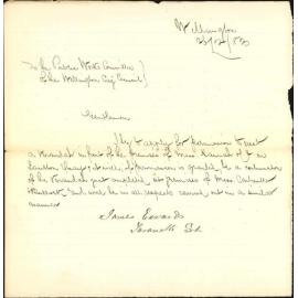Application for leave to erect verandah - James Edward