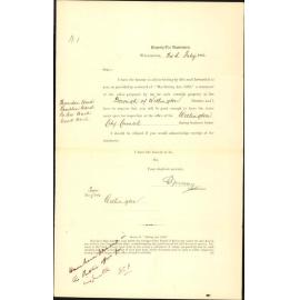 Forwarding statements of value for the Borough of Wellington - Property Tax Department