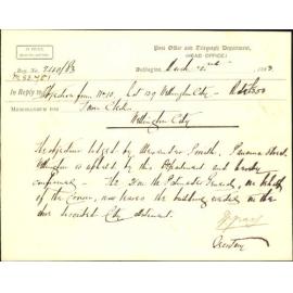 Disputed rates regarding Post Office premises (temporary) - Post Office Department