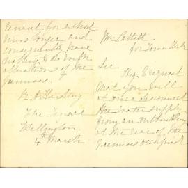 Water supply to her premises, Terrace - Mrs Harding