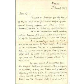 Nuisances from the burgess roll - Sansbury Rogan, City Solicitor, Napier Borough