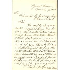 WC licence at York House - Mrs Rex