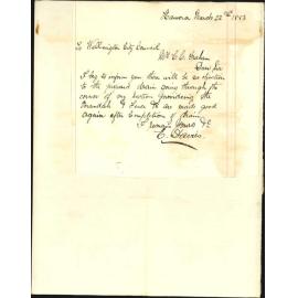 Granting consent to Drummond Street drain through his property - E Davies