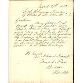 Application for leave to enclose footpath and also to erect verandah - Murdoch and Rose