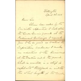 Application for asphalting at Parliament Buildings - Major Campbell