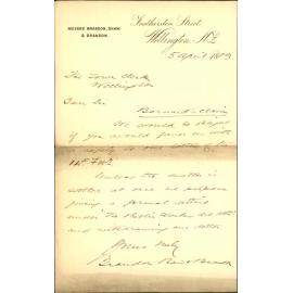 Asking for reply regarding claim by Mr Barnard, Wainui water works - Brandon Shaw and Brandon