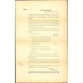 Forwarding circular regarding telephonic communication - Telegraph Department