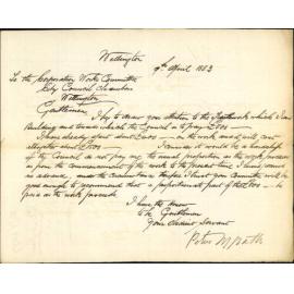 Application for payment in account of trestle work, tramway - Peter McGrath