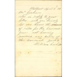 Enquiry as to rates due by him - William Corbett