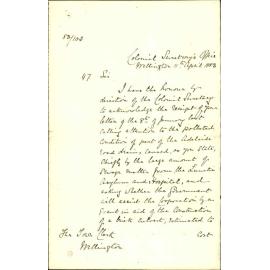 Declining to contribute towards Adelaide Road drains - Colonial Secretary
