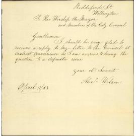 Asking for reply to his previous communication - Alex Wilson