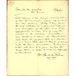 Forwarding bill for site of indigent peoples house - City Solicitor