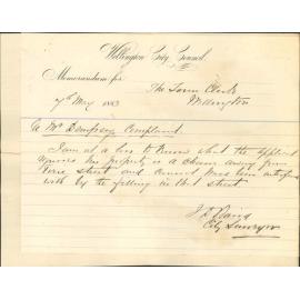 Complaint regarding damage to his property in Lloyd Street - Joseph Dempsey