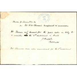 Complaint of having been summonsed for payment of rates - W A Thomas