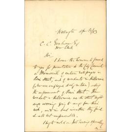 Boundaries of his property in Pirie Street - W Hutchison