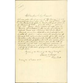 Copy of notice regarding sale of property - Edward James Campion