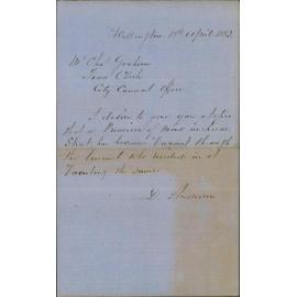 Notice of premises becoming vacant - D Anderson