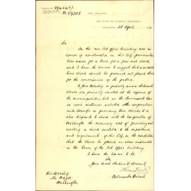 Supplying Town Clerk in Post Office buildings - Postmaster General