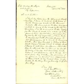 Delay in commencing his drain contract at Wainuiomata - G H Baylis