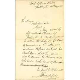 Application for leave to lay body of Chinaman to remain in the morgue - James McColl