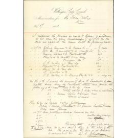 Report as to kerosene in sundry stores - Inspector of Nuisances