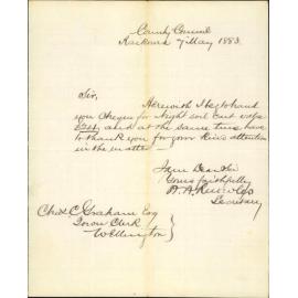 Forwarding charges for night cart forwarded - Kaikoura County Council
