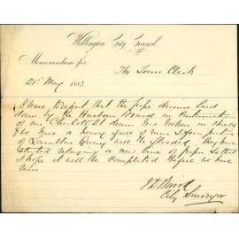 Report as to drain across the Thorndon Reclamation and the Harbour Board - City Surveyor