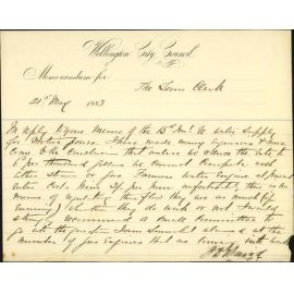 Report as to water supply for motive power - City Surveyor