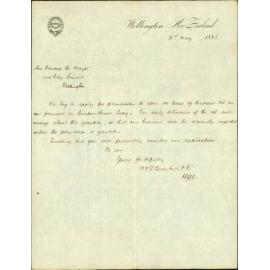 Application for wholesale license to store kerosene - W & G Turnbull & Co