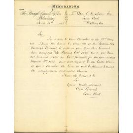 Reply to circular regarding Crow Land rating - Town Clerk Palmerston North