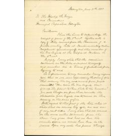 Report regarding letter of complaint from A Wilson, Newtown Ratepayers - Municipal Fire Brigade Superintendent