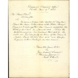 Crown Lands Rating Act 1882, adopted - Town Clerk Picton