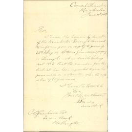Crown Lands Rating Act 1882, not adopted - Town Clerk Masterton