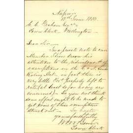Crown Lands Rating Act 1882 - Town Clerk Napier