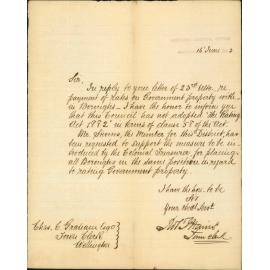 Crown Lands Rating Act 1882 - Town Clerk Marton