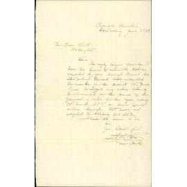 Crown Lands Rating Act 1882 - Town Clerk Hawkesbury [Waikouaiti]