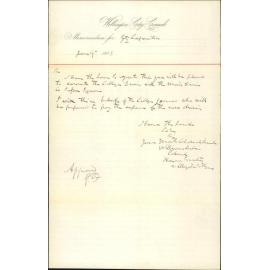 Requesting that a drain be laid down - Wellington College