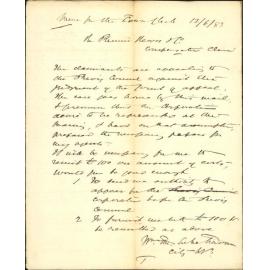 Asking for authority to charge £100 pounds for prosecution of case of plimmer reeves in the privy council - City Solicitor