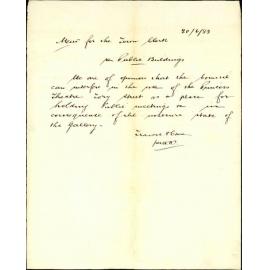 Princess Theatre and regulations in public buildings - City Solicitor