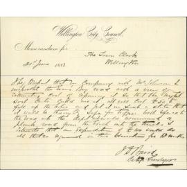 Evans Bay Road and road to night soil deposit there - City Surveyor