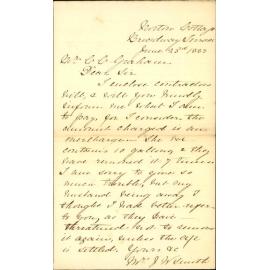 Complaint regarding night soil contractor - J W Smith