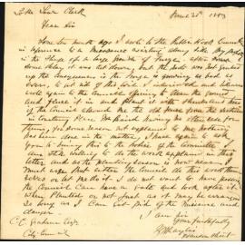 Complaint as to nuisance caused by fire in his neighbourhood - G H Baylis