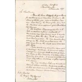 Re application to number the streets of Wellington - George Alfred Buck