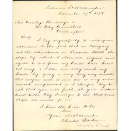 Re steps to house in Tasman Street following alterations [streetworks] - Charles Benbow