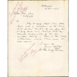 Re Town Belt section rented by him - Mr Cabe Harvey