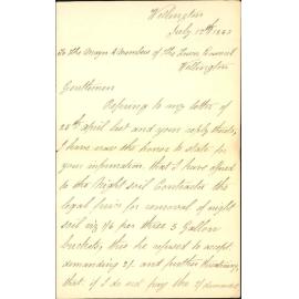 Complaint regarding night soil contractor - Thomas Dunant