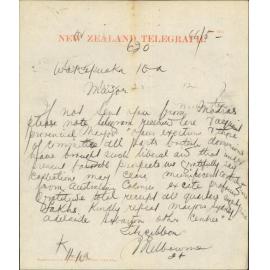 Re municipal contributions from colonies for Indian famine [?] - Fitzgibbon