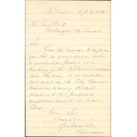 Deputation from Kilbirnie to wait upon Public Works Committee - George Maxwell