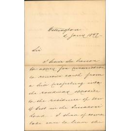 Re removal of earth, Tinakori Road - C J Batkin